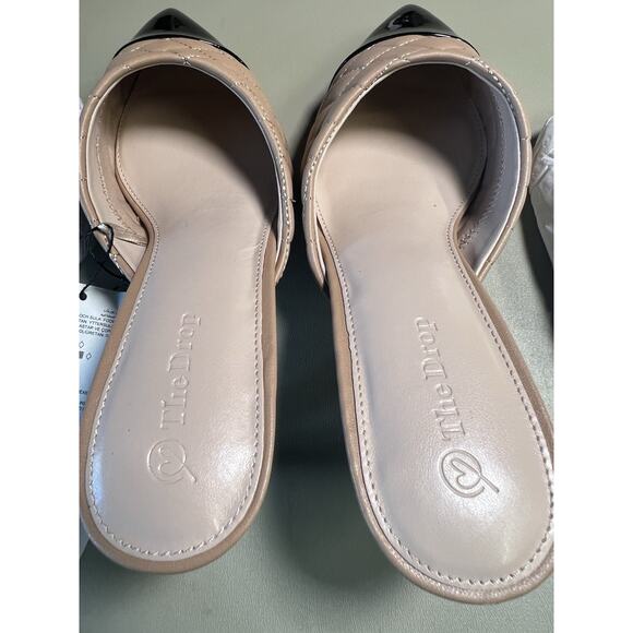 The Drop Women's Paulina Pointed-Toe Two-Tone Mule Praline Quilted Size 7 - Picture 8 of 10